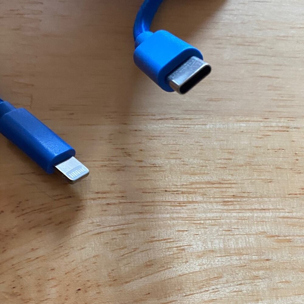 Blue USB-C 10’ Charging Cable - Picture 2 of 3